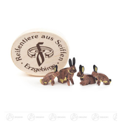 Hasenfamilie in Spandose...