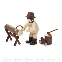 Waldarbeiter beim Sägen...