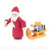 Nikolaus mit Schlitten, farbig 6cm
