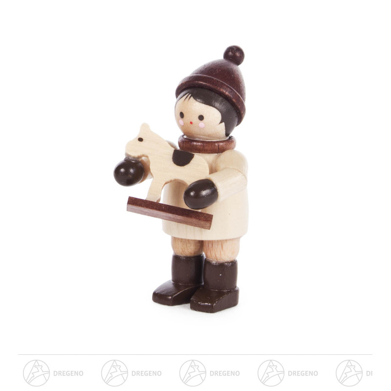 Junge mit Pferdchen natur 5,5cm
