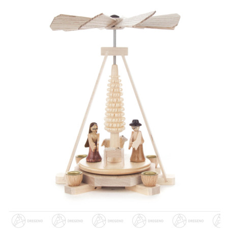 Mini-Pyramide mit Christi Geburt, für Kerzen d10mm