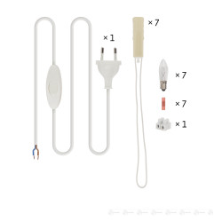 Bauteilsatz für Schwibbogen 7 Kerzen