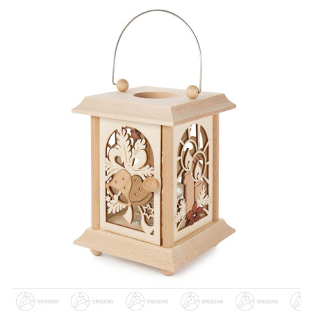 Tischlaterne Weihnacht mit Glaseinsatz für Teelicht oder Votivkerze