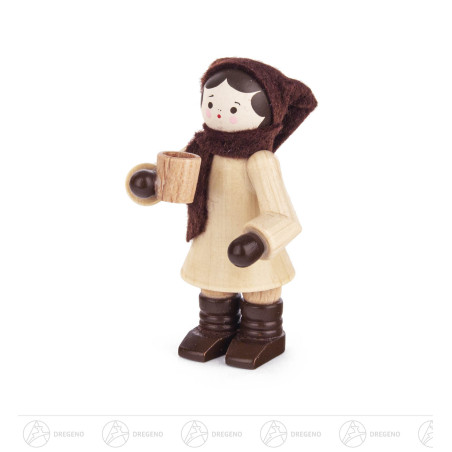 Glühweintrinkerin natur 5,5cm