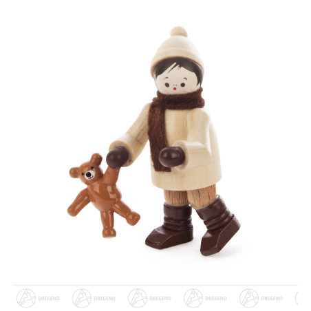 Winterkind mit Teddy 6cm