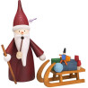 Weihnachtswichtel mit Schlitten 16cm