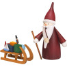 Weihnachtswichtel mit Schlitten 16cm