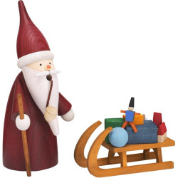 Weihnachtswichtel mit Schlitten 16cm