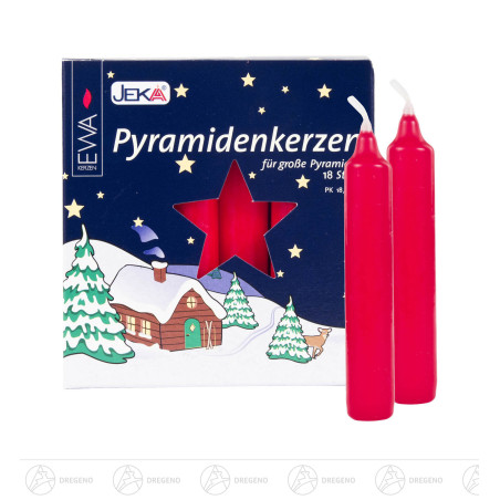 Pyramidenkerzen 17mm, rot (18)