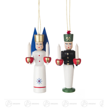 Behang Engel und Bergmann, farbig (Engel mit blaue Flügel)