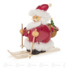 Räuchermann Weihnachtsmann auf Ski
