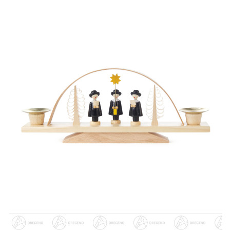 Schwibbogen mit Kurrende, für Kerzen d14mm