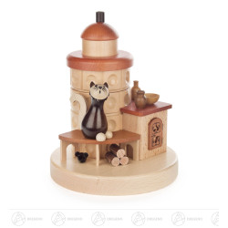 Räucherofen mit Katze