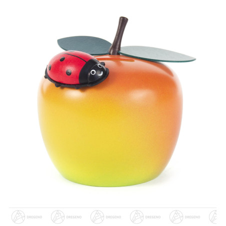 Spardose Apfel mit Käfer