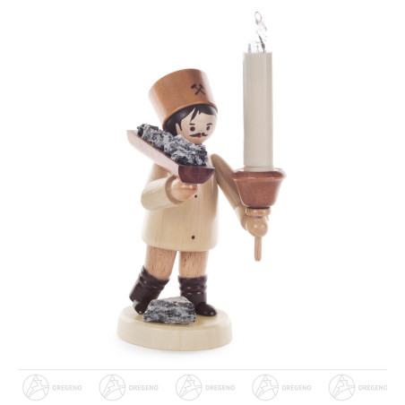 Bergmann Erzträger, inklusive LUMIX LED-Kerze (nicht für Wachskerzen geeignet) 13cm