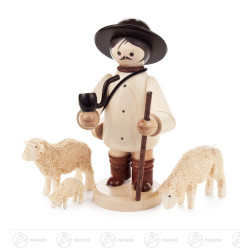 Hirte mit 3 Schafen groß natur