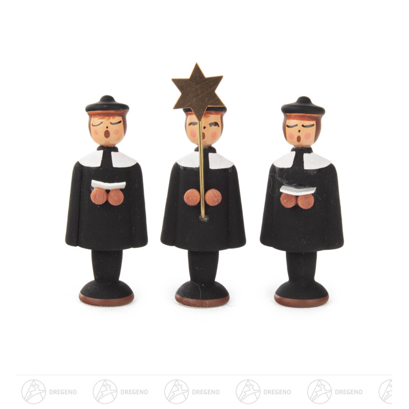 Kurrende schwarz (3) 1 Sternensänger, 2 Sänger 5cm