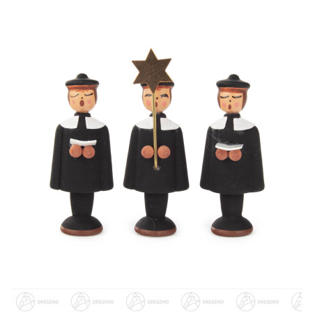 Kurrende schwarz (3) 1 Sternensänger, 2 Sänger 5cm