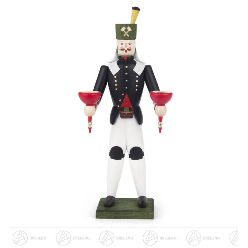 Bergmann schwarz/weiß für Kerzen d14mm