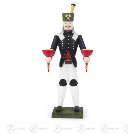 Bergmann schwarz/weiß für Kerzen d14mm