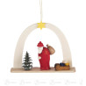 Behang Weihnachtsmann mit Schlitten
