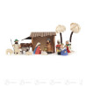 Weihnachtskrippe mit Stall, farbig (15)
