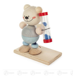 Zahnputzuhr Bär natur