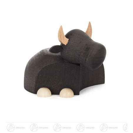 Ochse modern groß natur/anthrazit 6cm