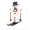 Räuchermann Schneemann auf Ski