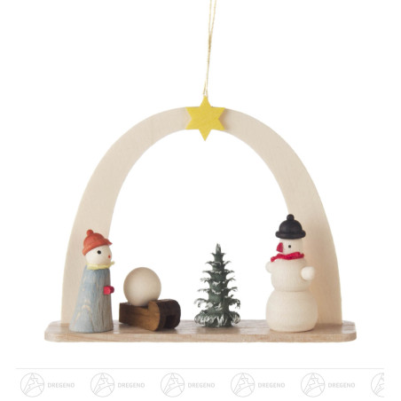 Behang Kind mit Schneemann