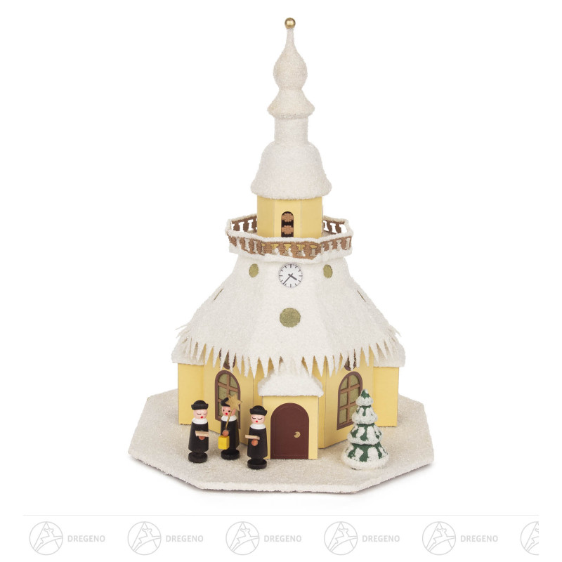 Lichterhaus Seiffener Kirche klein, elektr. Beleuchtung