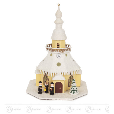 Lichterhaus Seiffener Kirche klein, elektr. Beleuchtung