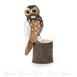 Eule gebeizt und bemalt...