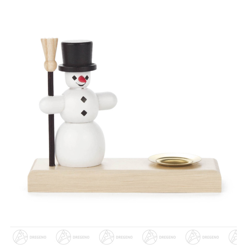Kerzenhalter mit Schneemann, für Kerze d14mm