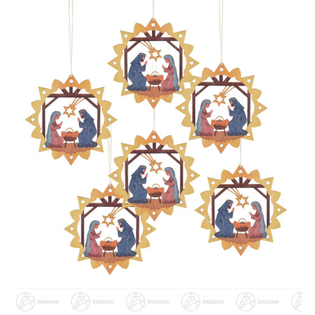 Behang Krippe bunt (VE 6) 6cm