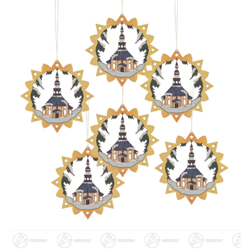 Behang Seiffener Kirche bunt (VE 6) 6cm