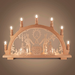 Schwibbogen mit Bergmann elektrisch beleuchtet 38x57cm