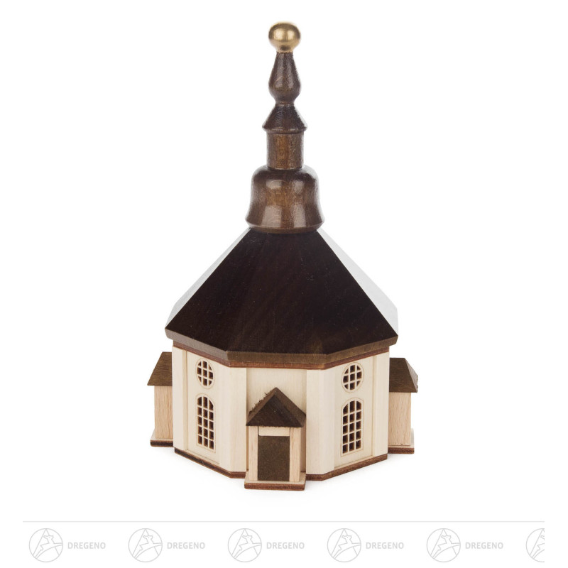 Lichterhaus Seiffener Kirche klein 14cm