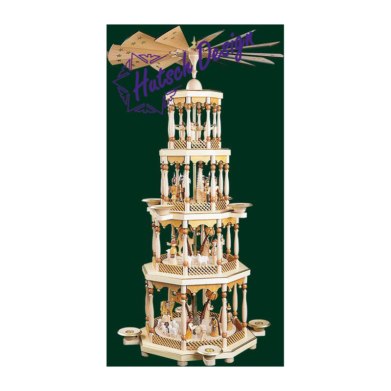 Pyramide Chr. Geburt 4-st. natur  94 cm