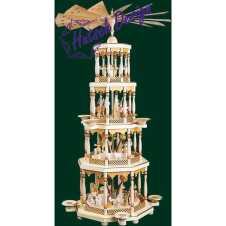 Pyramide Chr. Geburt 4-st. natur  94 cm