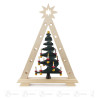 Schwibbogen Spitze-Stufenbaum mit LED-Beleuchtung (Input 100-240V) 48x36cm