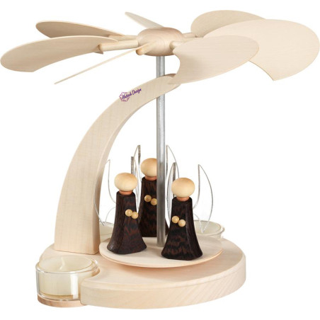 Bogenpyramide klein mit Engel 18cm