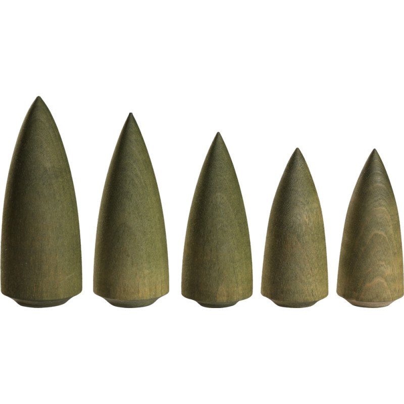 Bäume grün 5 er Satz 9 x3,5 x3,5cm