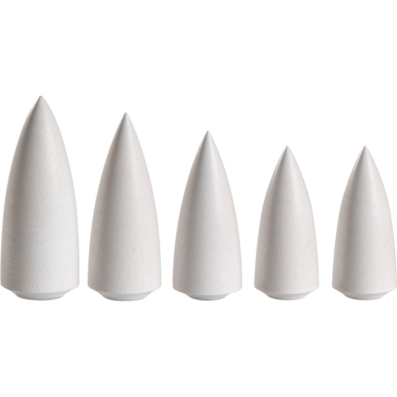 Bäume weiß 5 er Satz 9 x3,5 x3,5cm