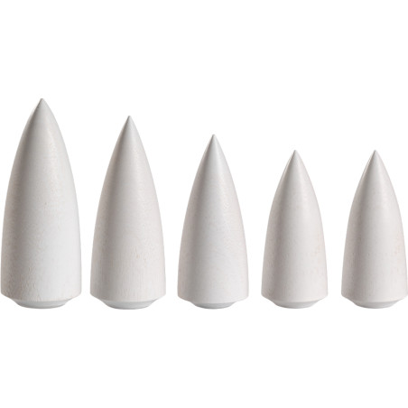 Bäume weiß 5 er Satz 9 x3,5 x3,5cm