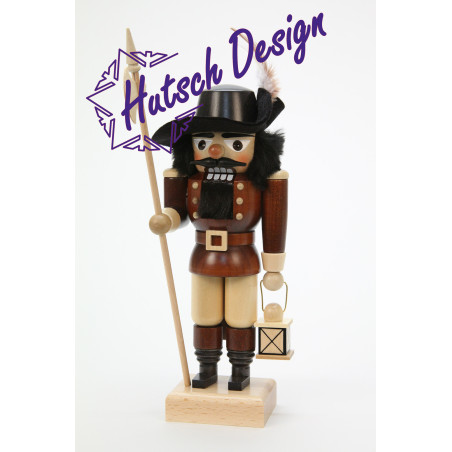 Nussknacker Nachtwächter klein natur  28,0 cm