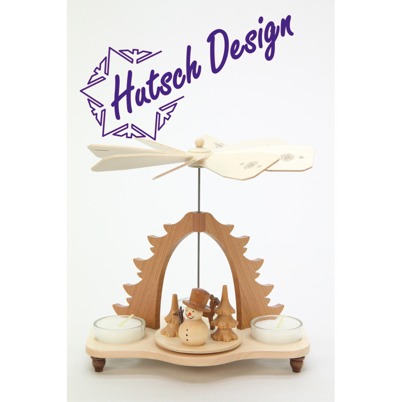 Pyramide Schneemann natur  18,5 cm