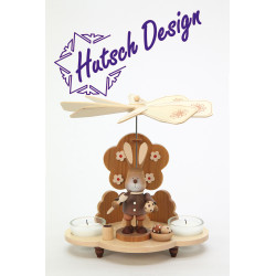 Pyramide Hase natur  19,5 cm