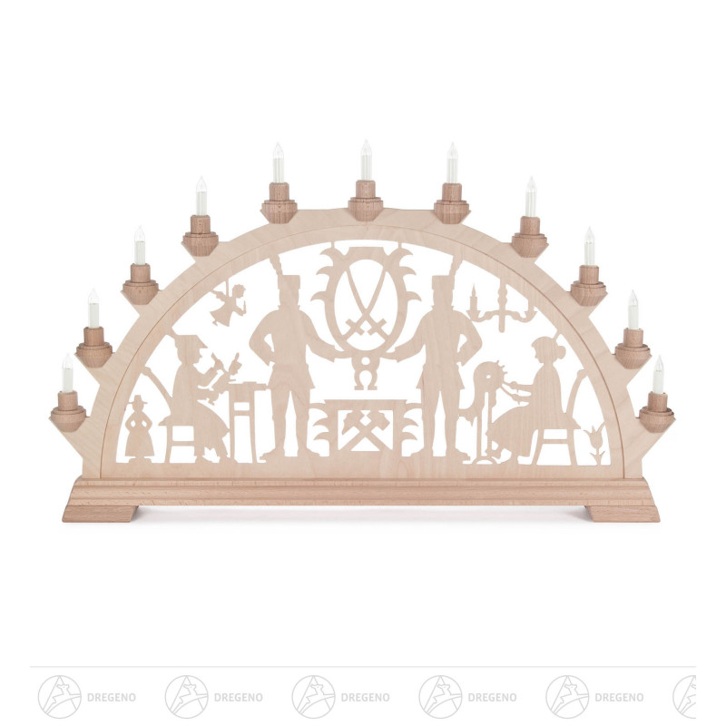 Schwibbogen mit Schwarzenberger Motiv, elektrisch beleuchtet