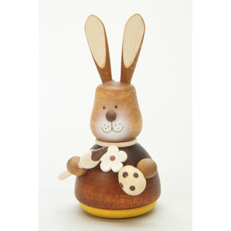 Wackelhase mit Pinsel natur  9,8 cm